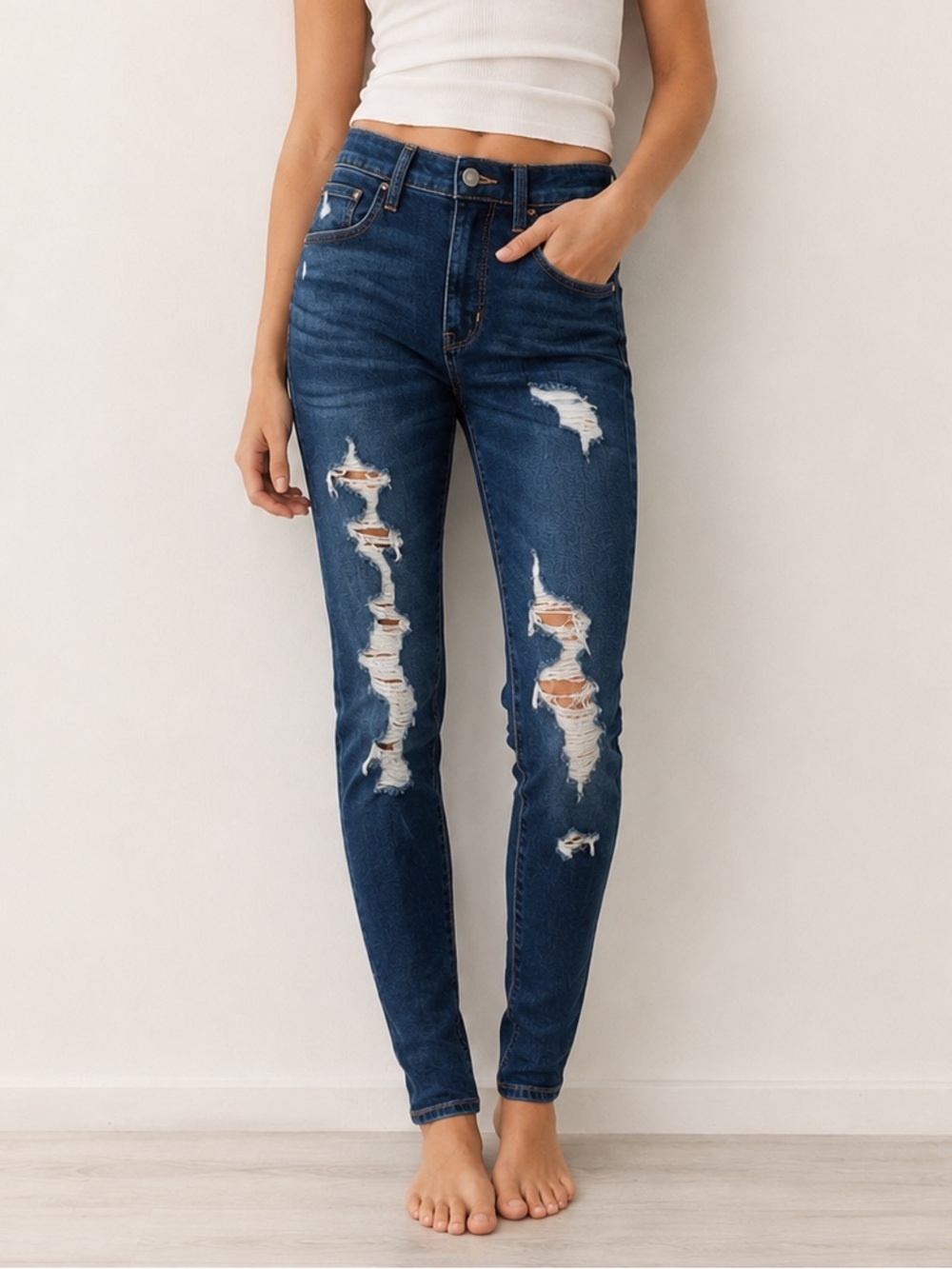 American Eagle Dream Jeans Dark Super High Rise Jeggings Womens size 4 Skinny